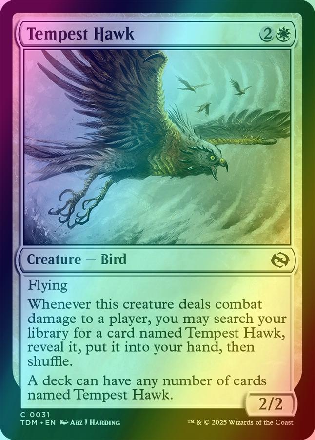 Tempest Hawk [31] [Tarkir: Dragonstorm] [Foil] – Face to Face Games