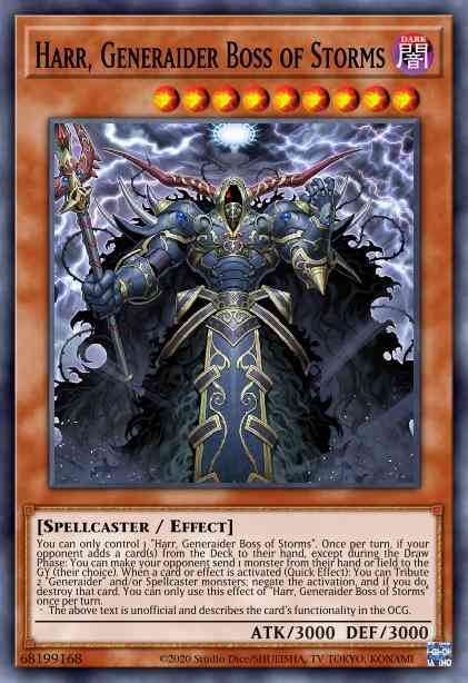 Harr, Generaider Boss of Storms - ETCO-EN027 - Super Rare - 1st Edition