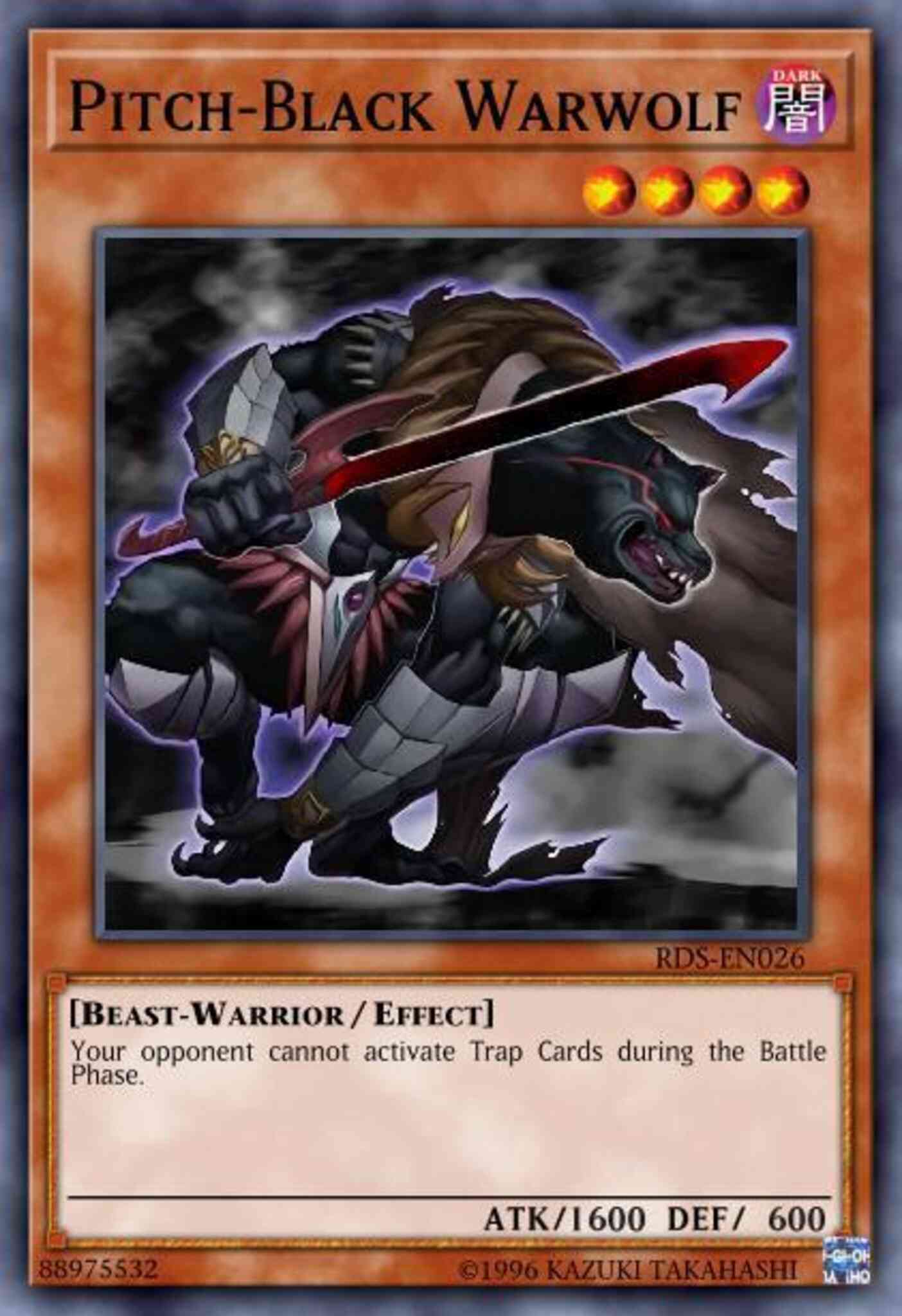 Pitch-Black Warwolf - BP01-EN188 - Starfoil Rare - Unlimited