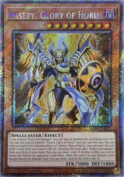 Imsety, Glory of Horus - RA05-EN027 - Platinum Secret Rare - 1st Edition