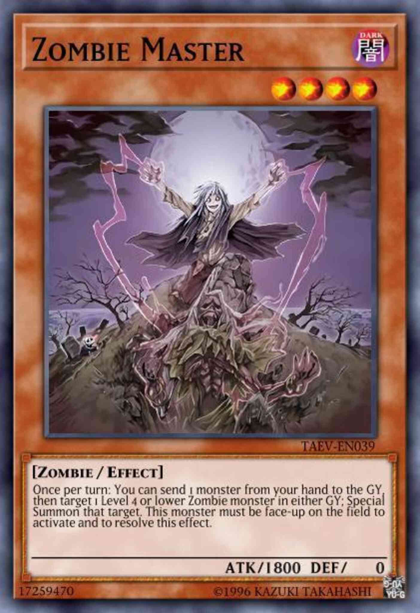 Zombie Master - TAEV-EN039 - Super Rare - Unlimited