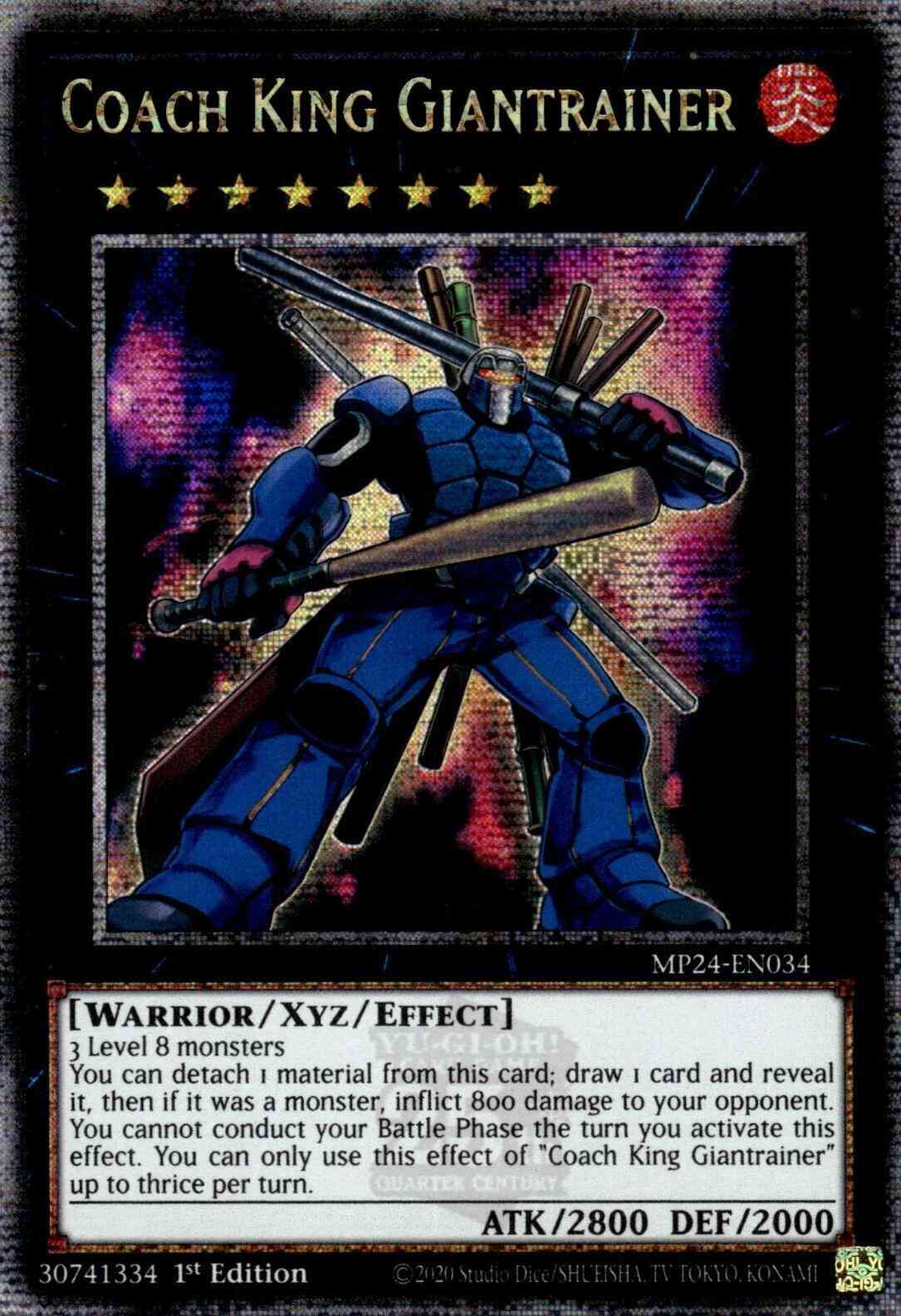 Coach King Giantrainer - MP24-EN034 - Quarter Century Secret Rare - 1st Edition