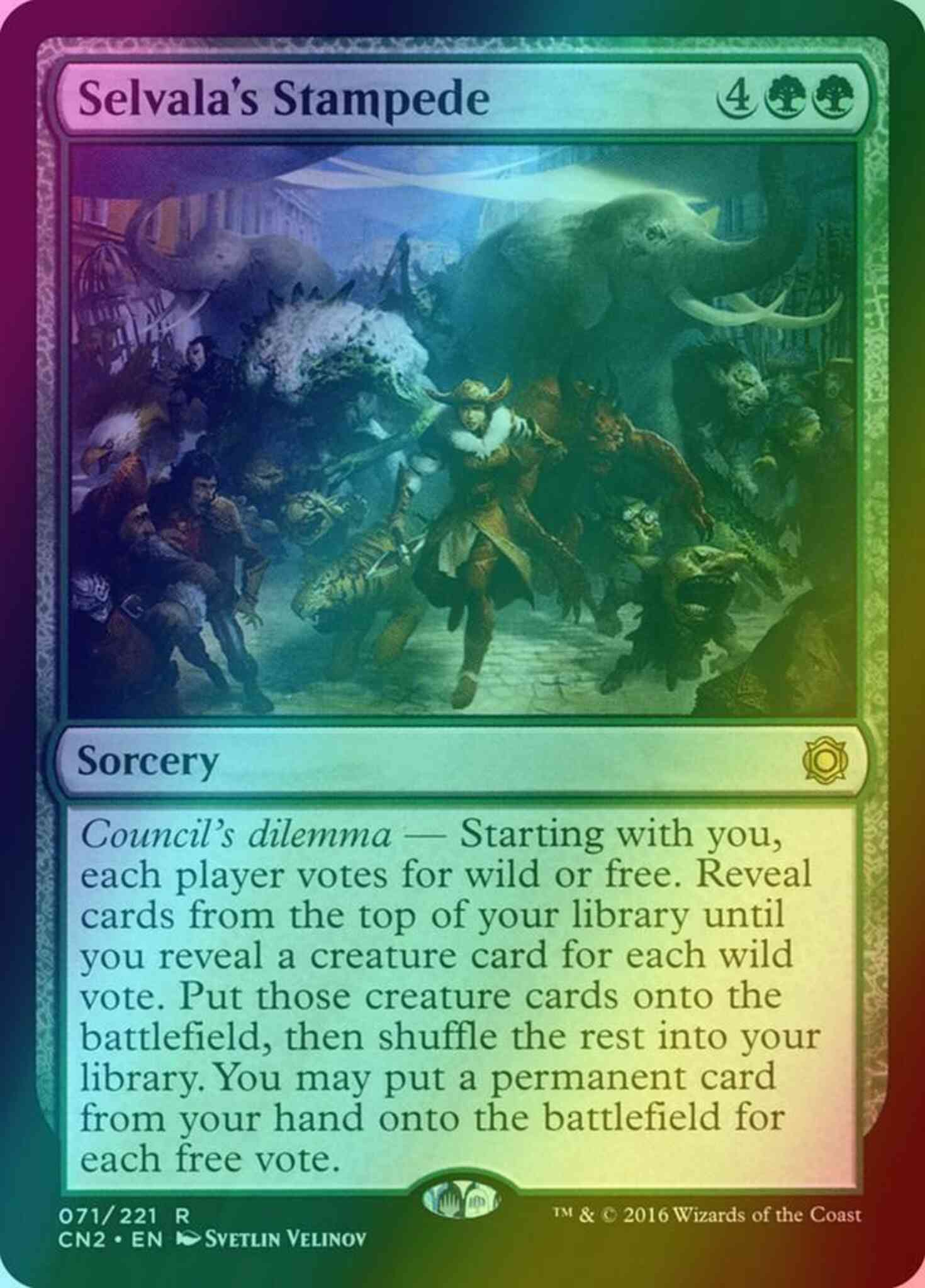 Selvala's Stampede [71] [Conspiracy Take The Crown] [Foil] – Face to Face  Games