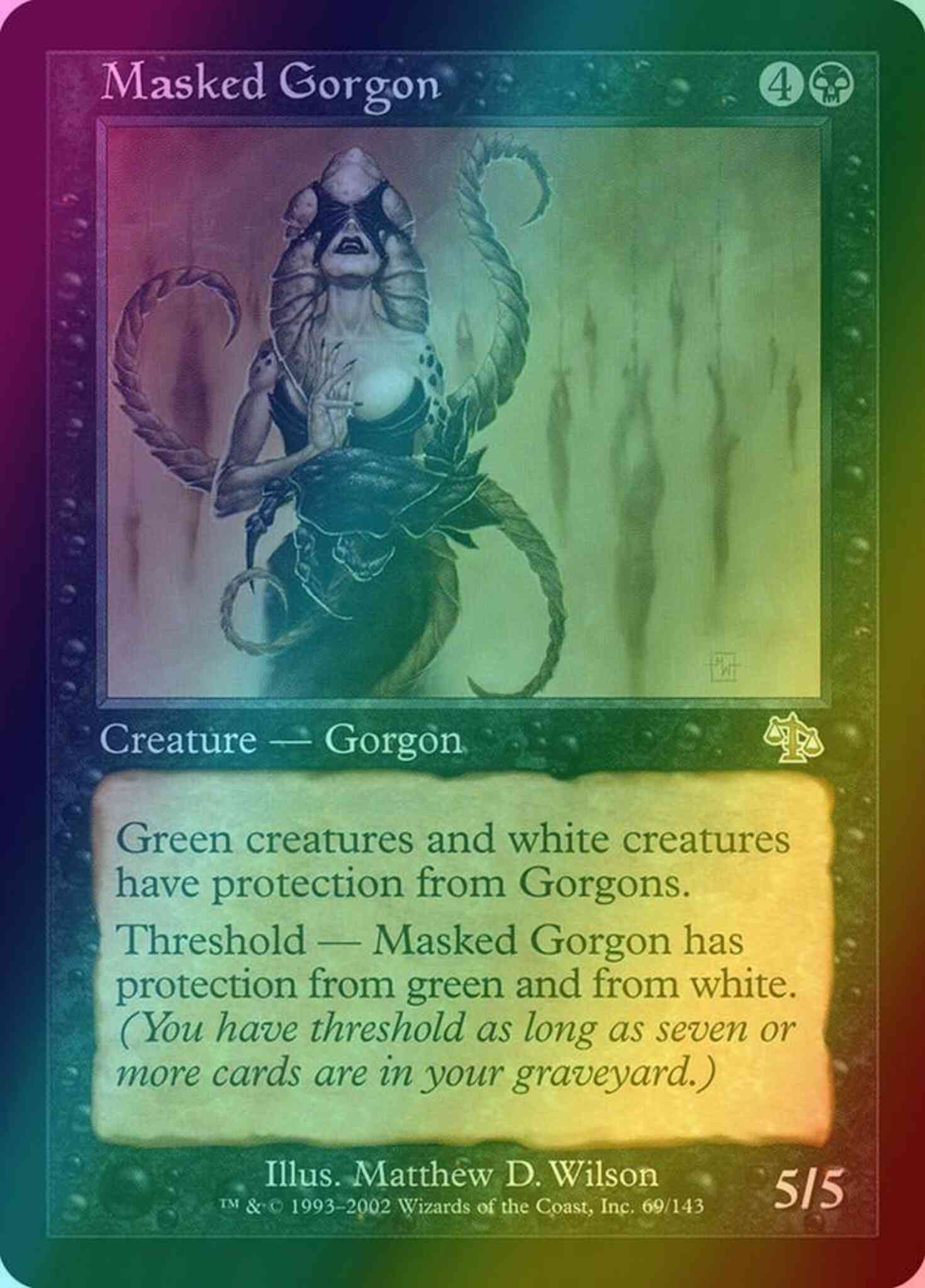 gorgon cards mtg Masked Gorgon [69] [Judgment] [Foil] – Face to Face Games