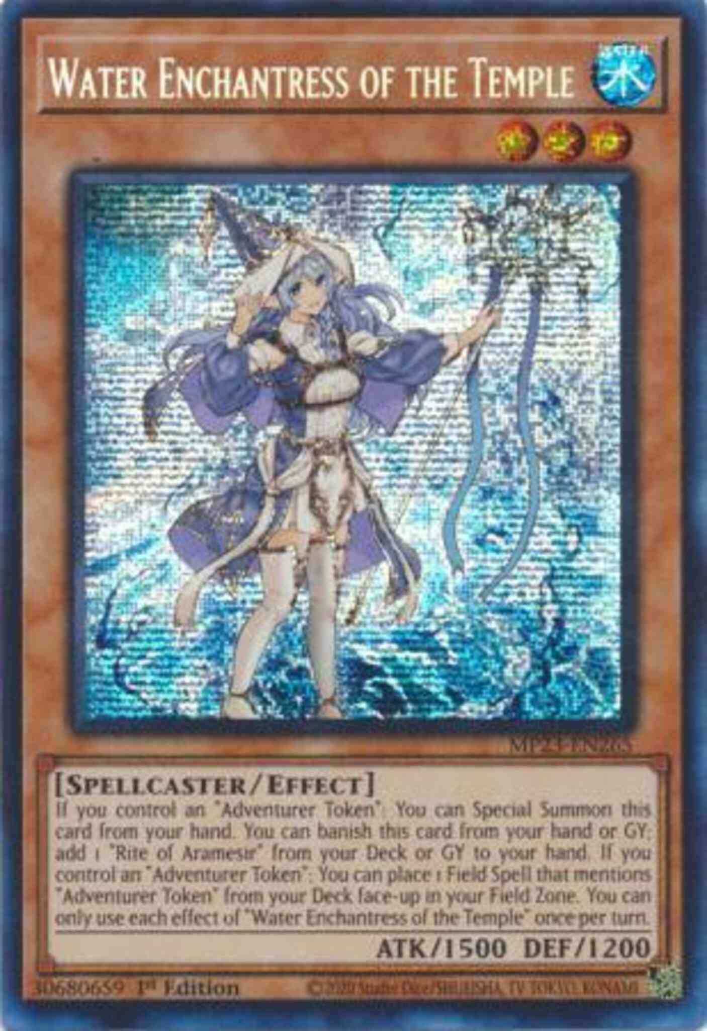 Water Enchantress of the Temple - MP23-EN265 - Prismatic Secret Rare - 1st Edition