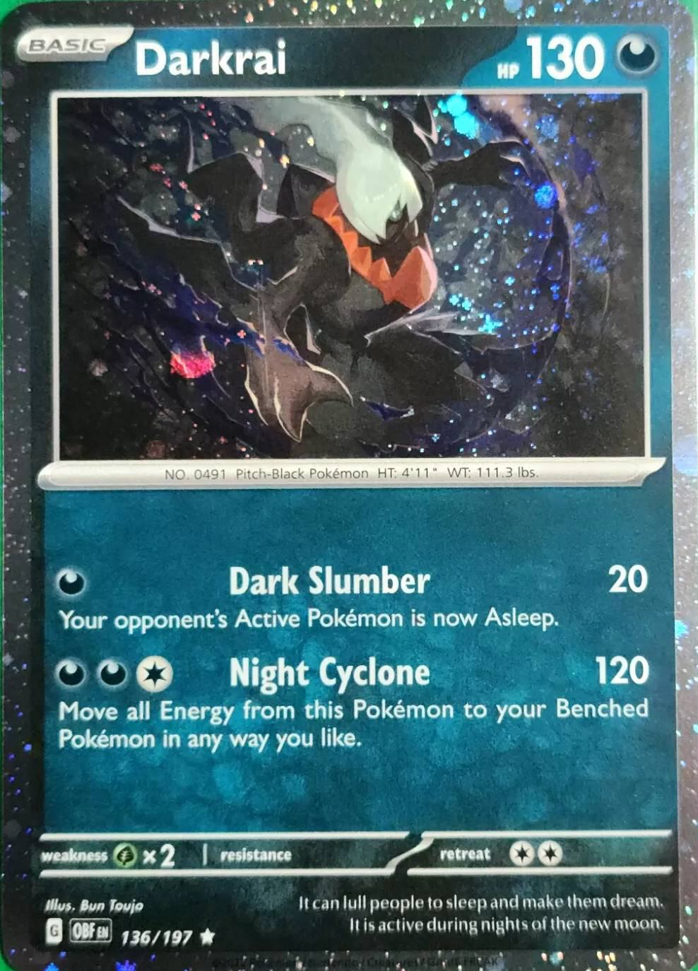 pokemon darkrai tin trading card game Darkrai - 136/197