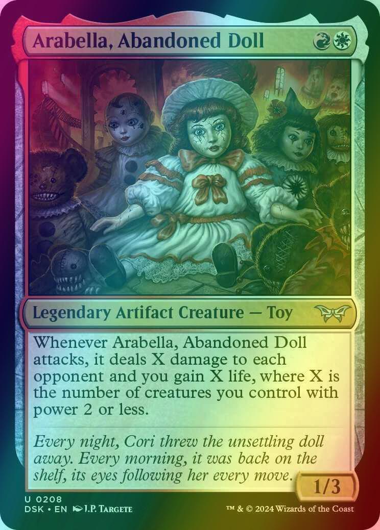 arabella mtg card Arabella, Abandoned Doll COMMANDER DECK Tokens Aggro Boros Burn Cu Gray Gauntlet Games Abandoned Doll attacks Arabella, Abandoned Doll MTG -
