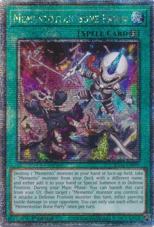 Mementotlan Bone Party - RA04-EN099 - Quarter Century Secret Rare - 1st Edition