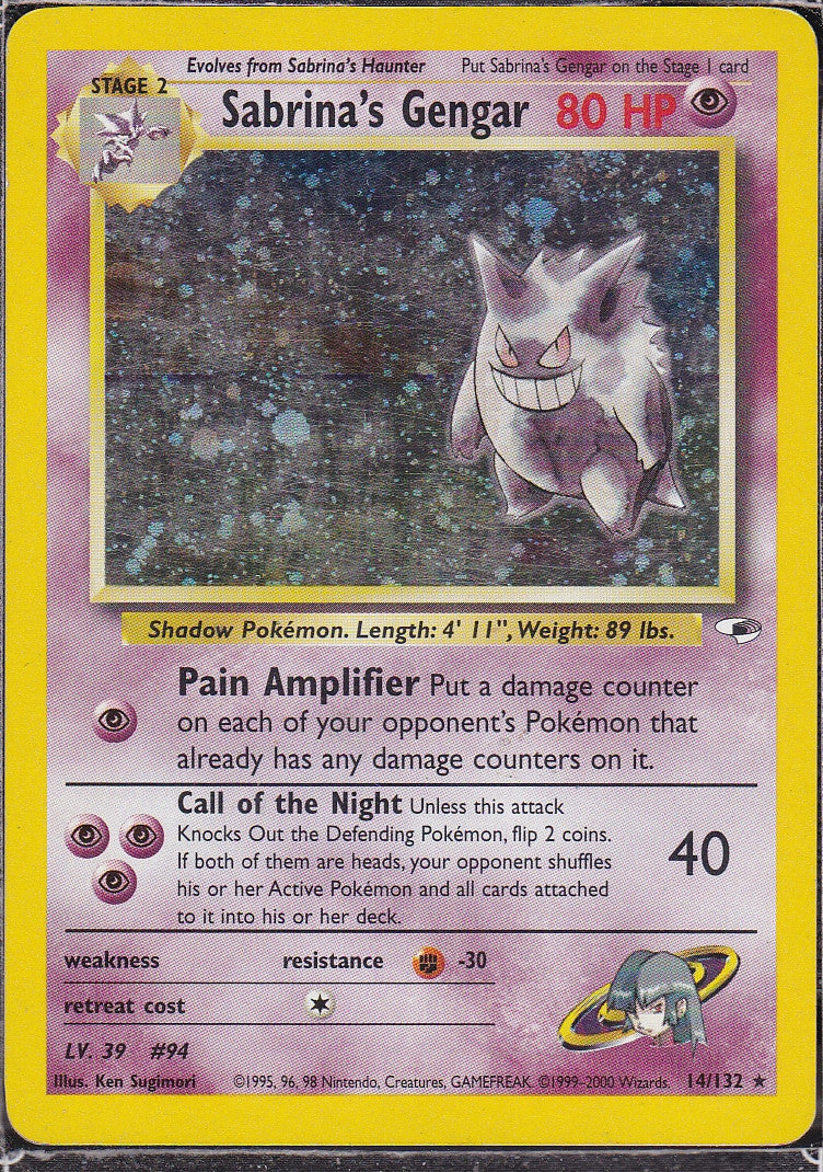 Sabrina's Gengar - 14/132 - Rare - Unlimited - Holo - Scan 11716