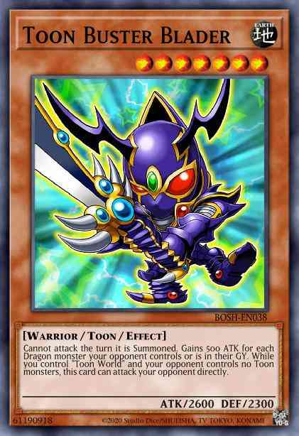 Toon Buster Blader - BOSH-EN038 - Rare - 1st Edition