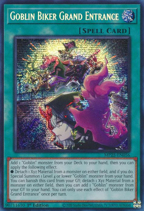 Goblin Biker Grand Entrance - MP25-EN056 - Prismatic Secret Rare - 1st Edition