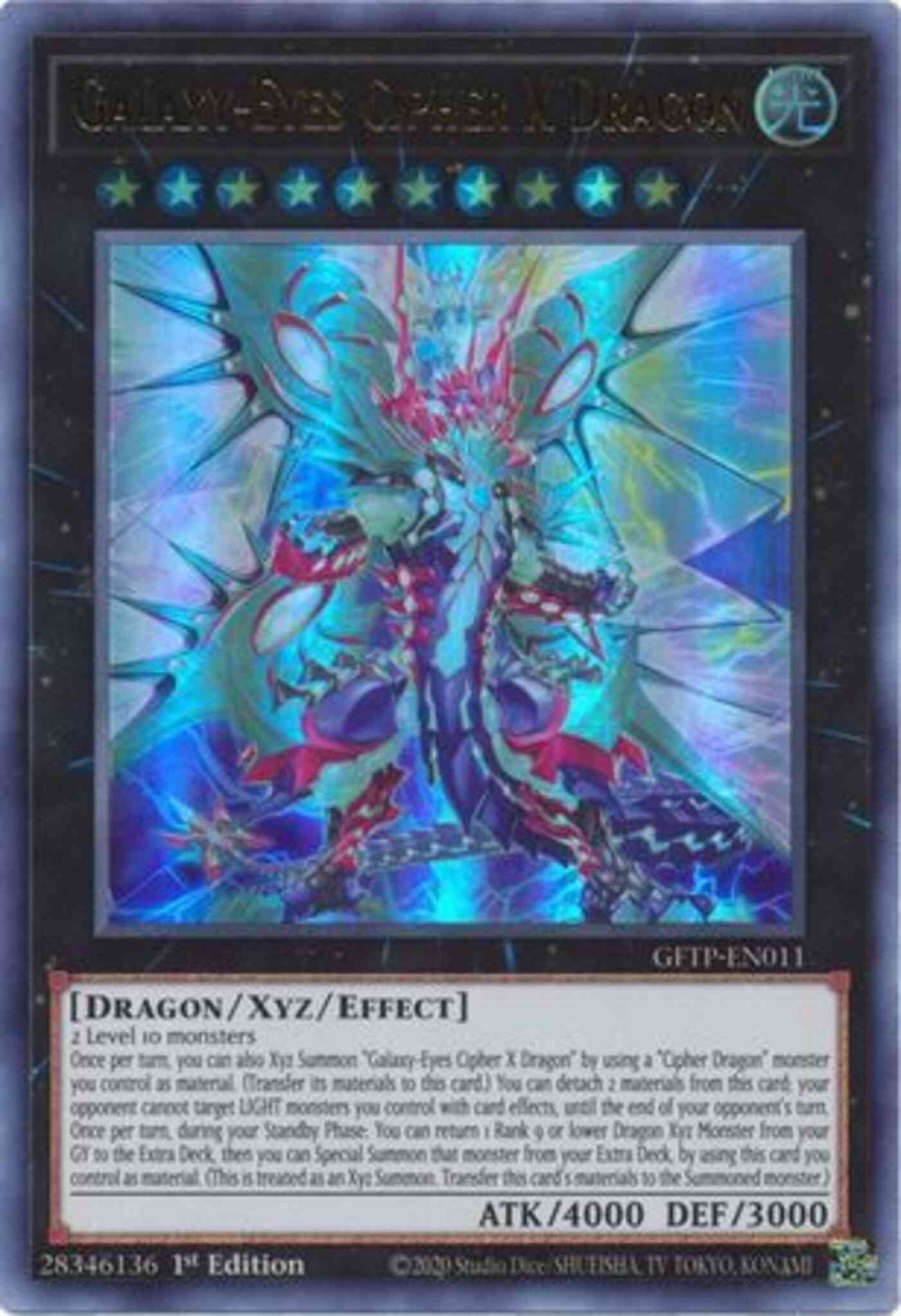 Galaxy-Eyes Cipher X Dragon - GFTP-EN011 - Ultra Rare - 1st Edition