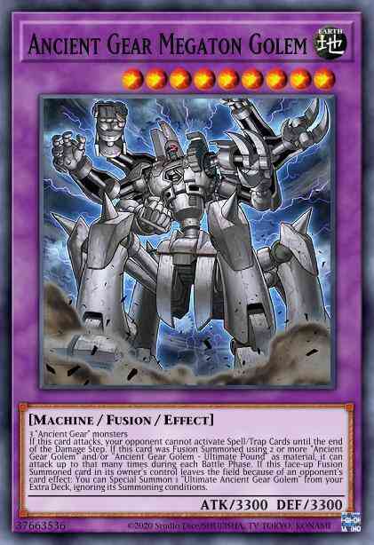 Ancient Gear Megaton Golem (Green) - LDS1-EN088 - Ultra Rare - 1st Edition