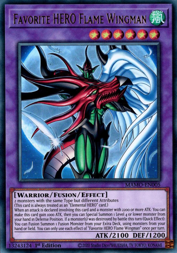Favorite HERO Flame Wingman - MAMO-EN005 - Ultra Rare - 1st Edition
