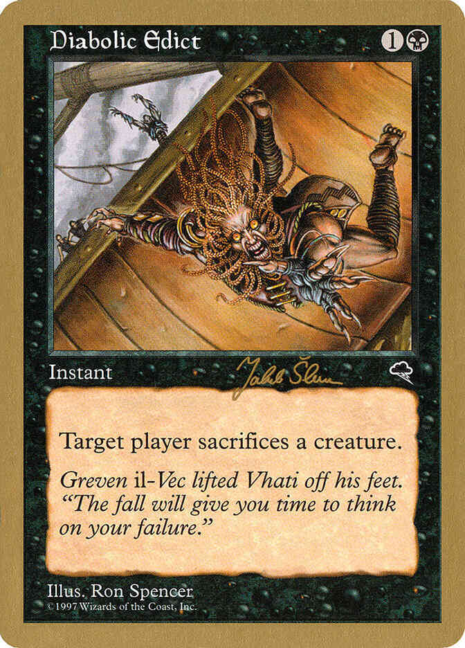 diabolic edict mtg card Magic The Gathering - Modern Horizons - The fall will give you time to think on your failure. Diabolic Servitude Premium Deck