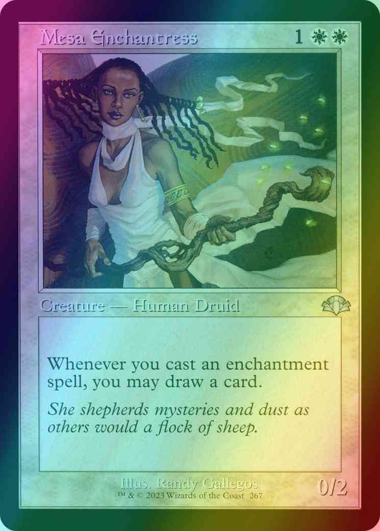 Mesa Enchantress [267] [Retro Frame] [Dominaria Remastered] [Foil] – Face  to Face Games