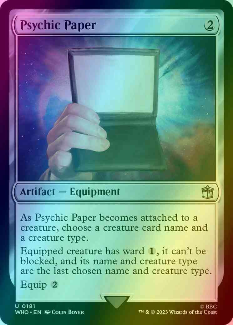 Psychic Paper [181] [Universes Beyond: Doctor Who] [Foil] – Face to Face  Games