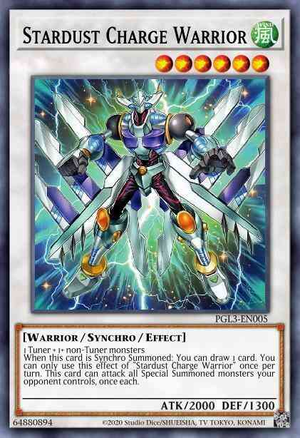 Stardust Charge Warrior - PGL3-EN005 - Gold Secret Rare - 1st Edition