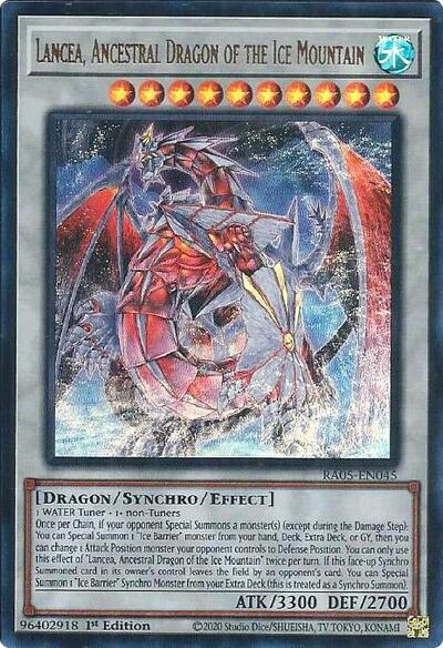 Lancea, Ancestral Dragon of the Ice Mountain - RA05-EN045 - Ultra Rare - 1st Edition