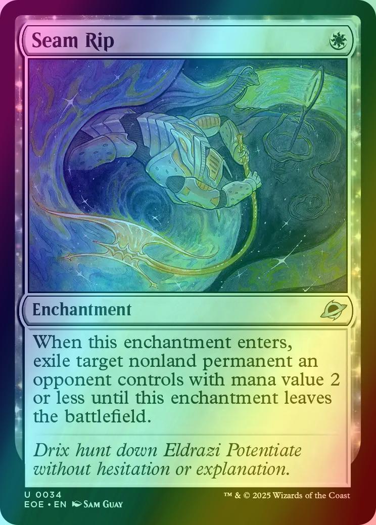 mtg rip card Seam Rip [34] [Edge of Eternities] [Foil] – Face to Face Games