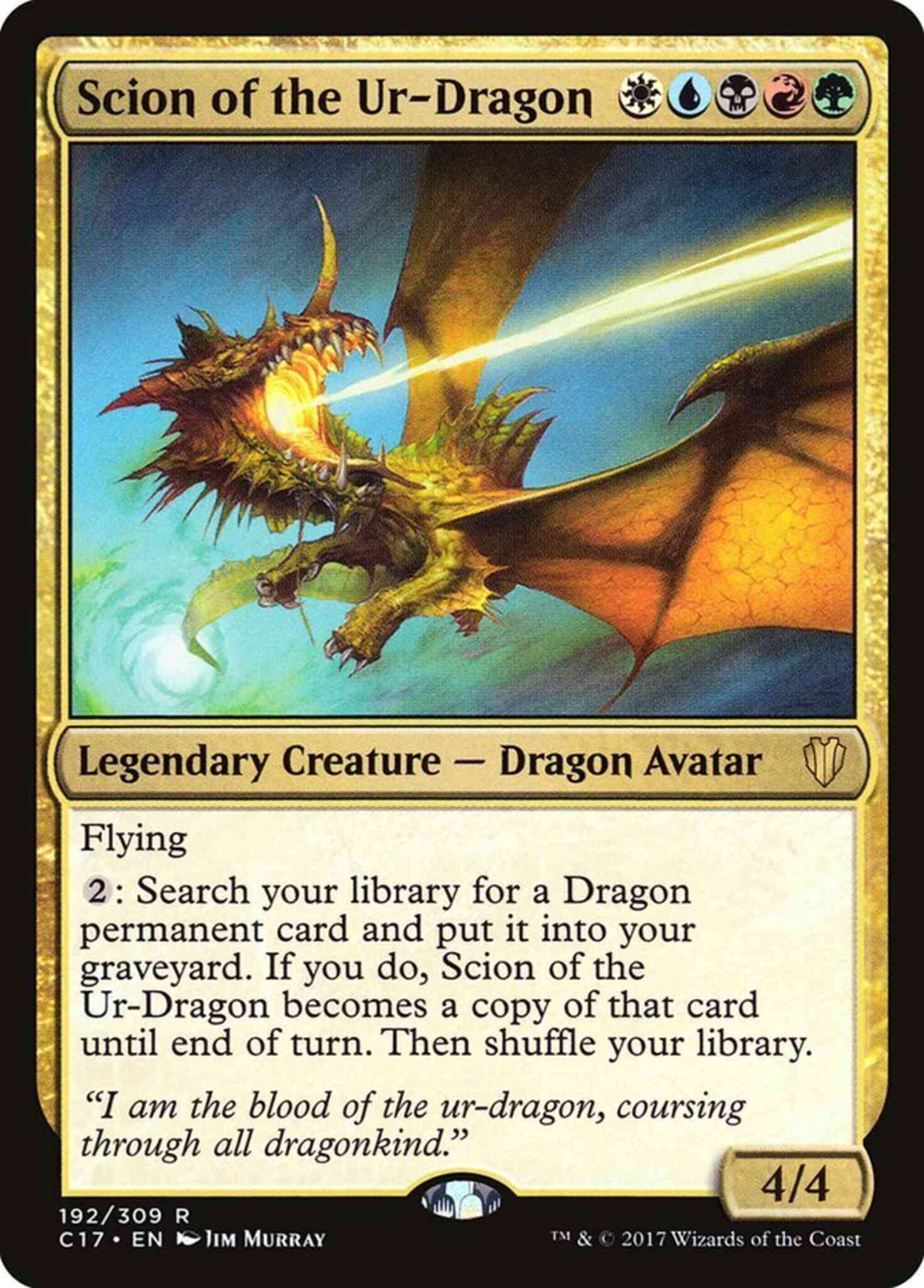 Scion of the Ur-Dragon [192] [Commander 2017] [Non-Foil] – Face to