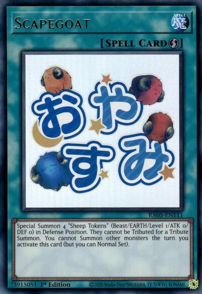 Scapegoat - Stamp - RA05-EN111 - Ultra Rare - 1st Edition