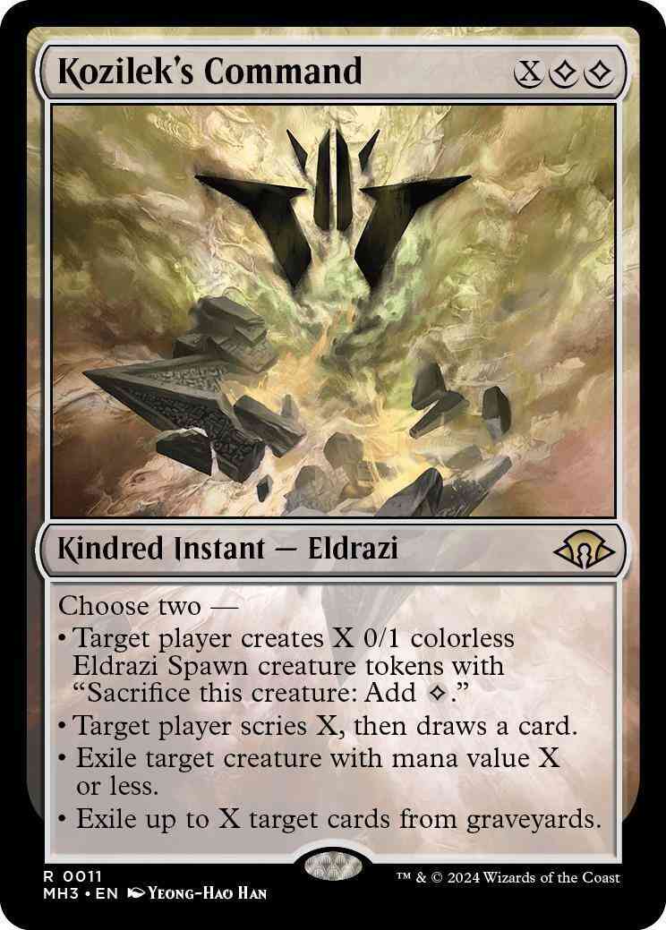 Kozilek's Command 4枚セット Kozilek's Command [11] [Modern Horizons 3] [Non-Foil] – Face to