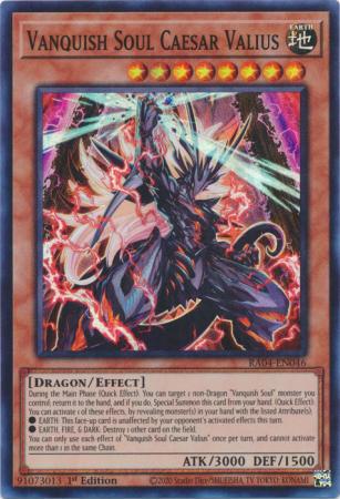 Vanquish Soul Caesar Valius - RA04-EN046 - Super Rare - 1st Edition
