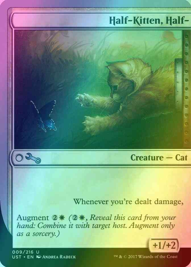mtg copy creature cards Half-Kitten, Half- [9] [Unstable] [Foil] – Face to Face Games