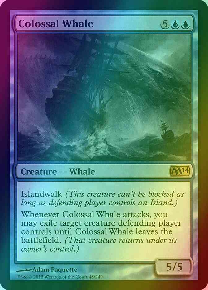 whale cards mtg Colossal Whale [48] [Magic 2014] [Foil] – Face to Face Games