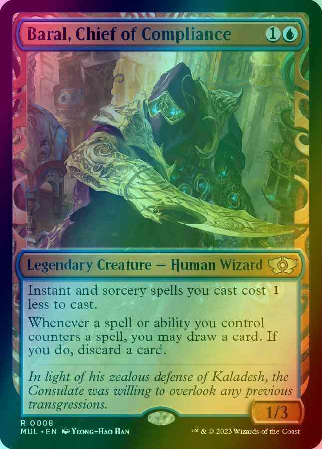 mtg baral commander deck Baral, Chief of Compliance [8] [Planar Showcase] [Multiverse Legends] [Foil] – Face to Face Games Legendary Creature Human Wizard Elite Commander Mill/Pump Deck Booster_Display Deck Name:Grave Danger