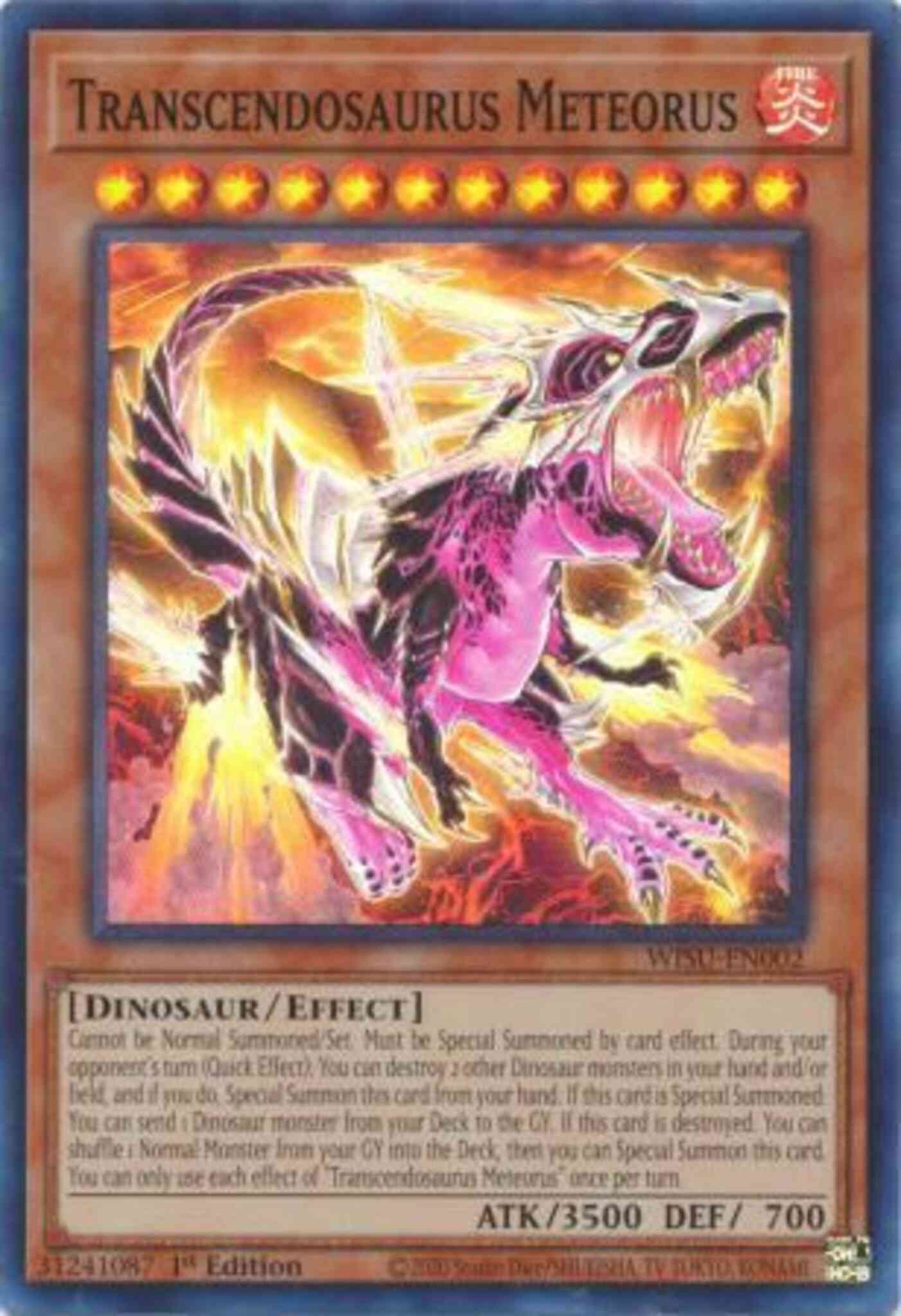 Transcendosaurus Meteorus - WISU-EN002 - Super Rare - 1st Edition