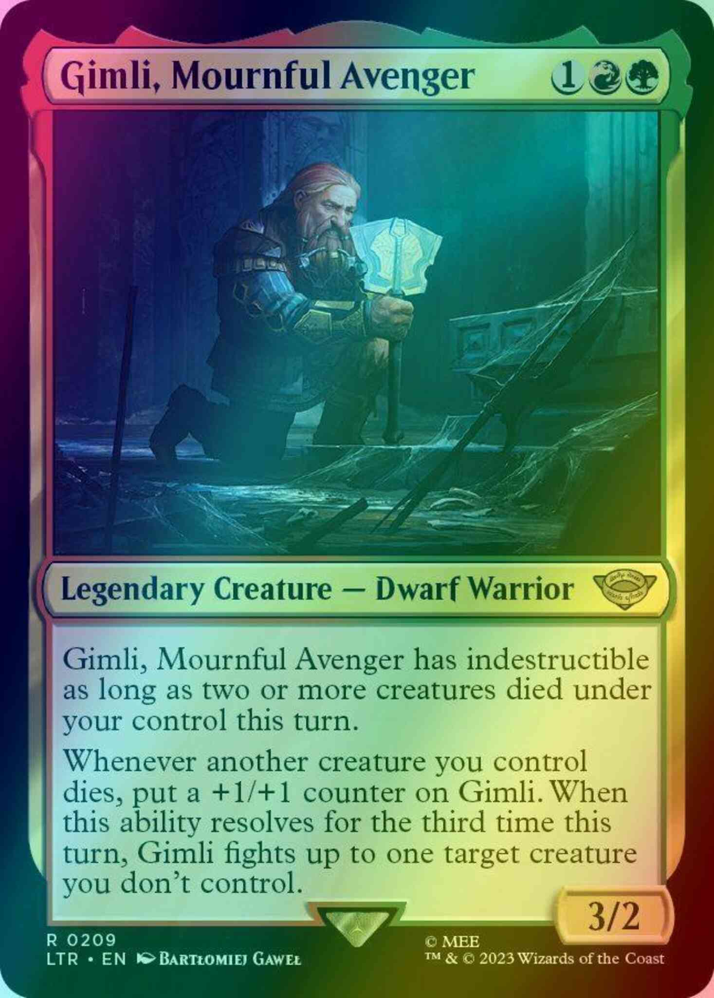 gimli mtg card Gimli, Mournful Avenger [209] [The Lord of the Rings: Tales of  Middle-earth] [Foil] – Face to Face Games