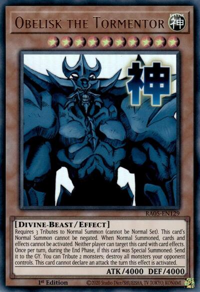 Obelisk the Tormentor - Stamp - RA05-EN129 - Ultra Rare - 1st Edition