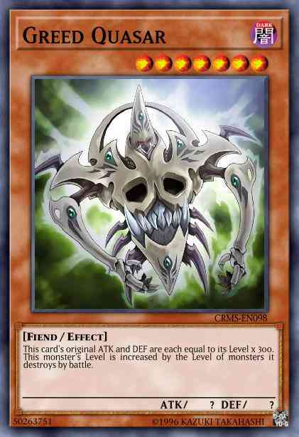 Greed Quasar - CRMS-EN098 - Secret Rare - 1st Edition