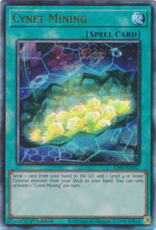 Cynet Mining - RA03-EN067 - Prismatic Ultimate Rare - 1st Edition