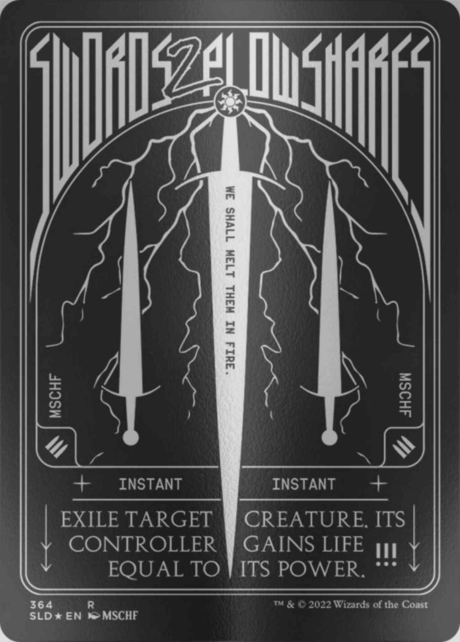 Swords to Plowshares [0364] [Full Art] [MSCHF] [Secret Lair Drop] [Etched Foil] – Face to Face Games