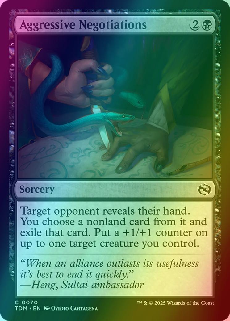 best foundation mtg cards Aggressive Negotiations [70] [Tarkir: Dragonstorm] [Foil] – Face to Face  Games