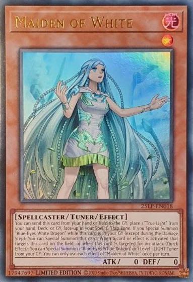 yugioh maiden with eyes of blue deck Maiden of White - Emblazoned - 25LP-EN018 - Ultra Rare