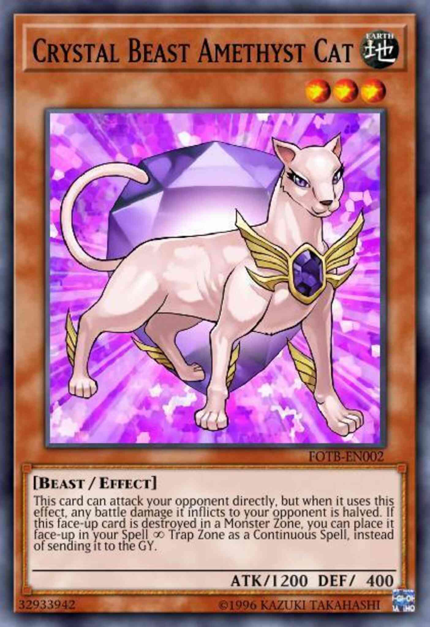 Crystal Beast Amethyst Cat - RYMP-EN041 - Super Rare - Unlimited – Face to  Face Games