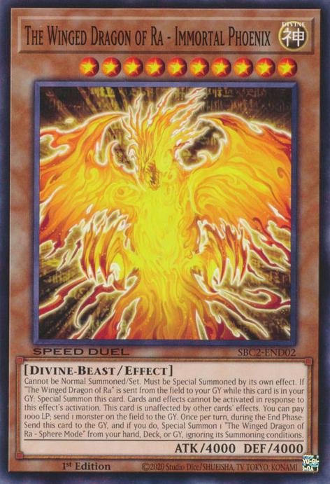 The Winged Dragon of Ra - Immortal Phoenix - SBC2-END02 - Common - 1st Edition