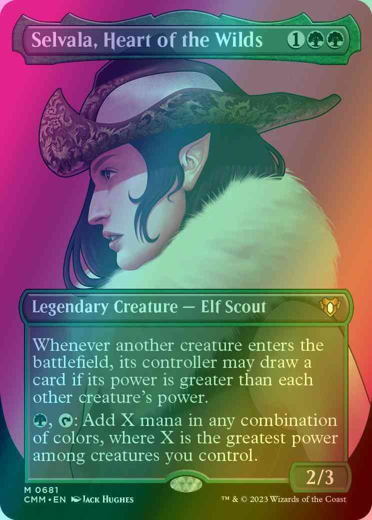 Selvala, Heart of the Wilds [681] [Borderless] [Profile] [Commander  Masters] [Foil] – Face to Face Games