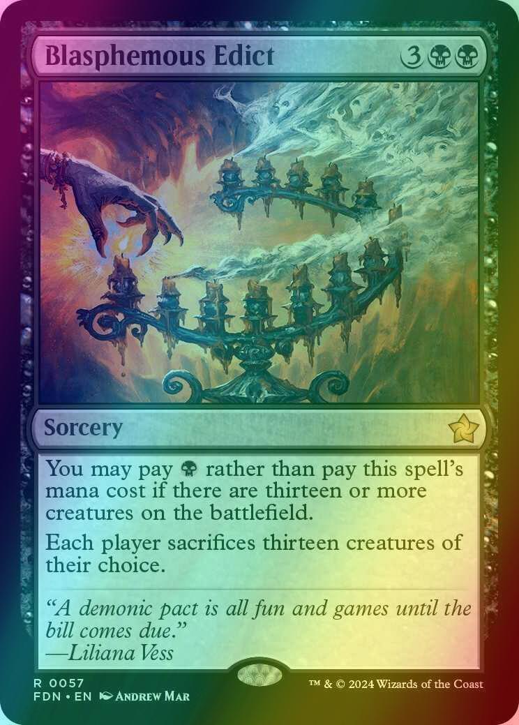 Blasphemous Edict [57] [Foundations] [Foil] – Face to Face Games