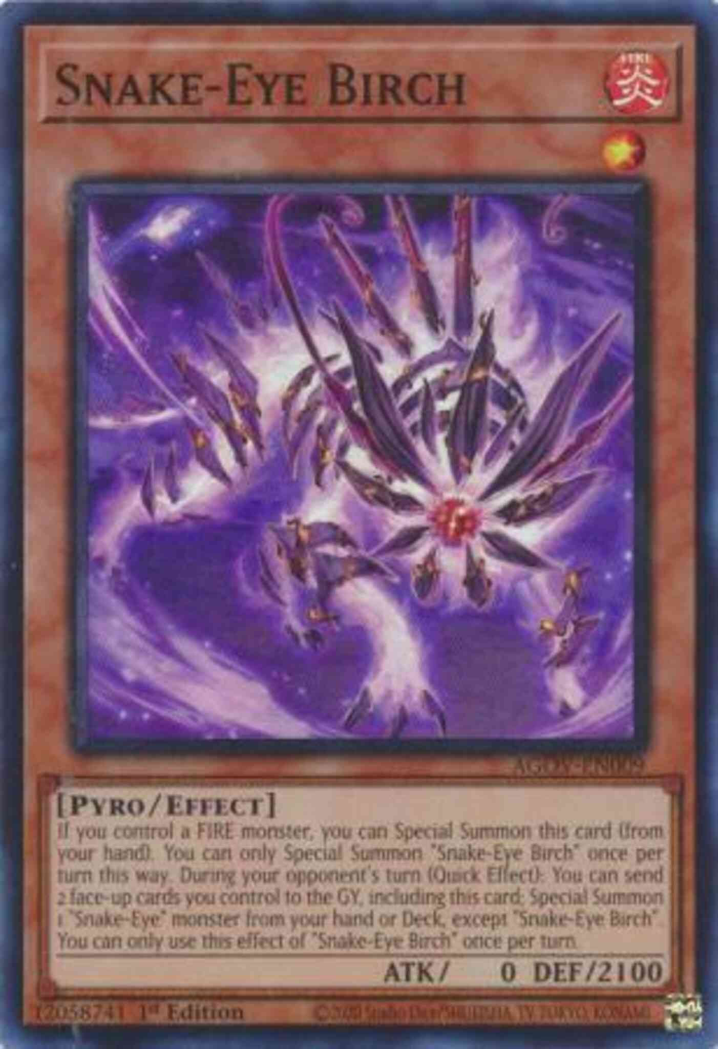 Snake-Eye Birch - AGOV-EN009 - Super Rare - 1st Edition