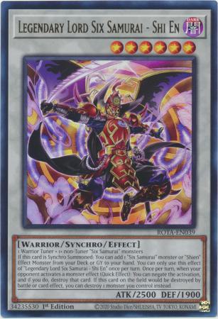 Legendary Lord Six Samurai - Shi En - ROTA-EN039 - Ultra Rare - 1st Edition
