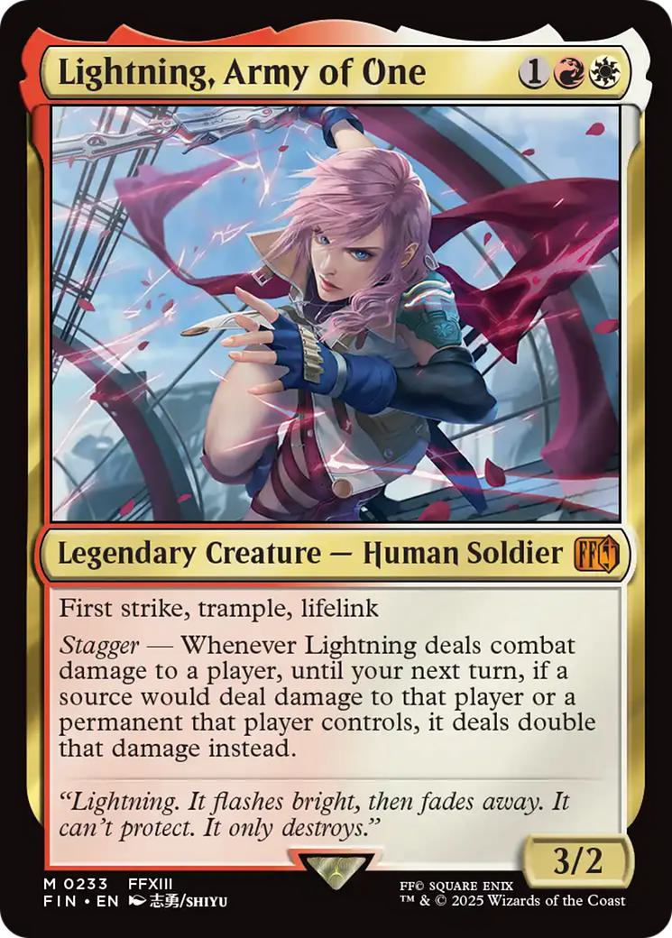 Lightning, Army of One [233] [FINAL FANTASY] [Non-Foil] – Face to