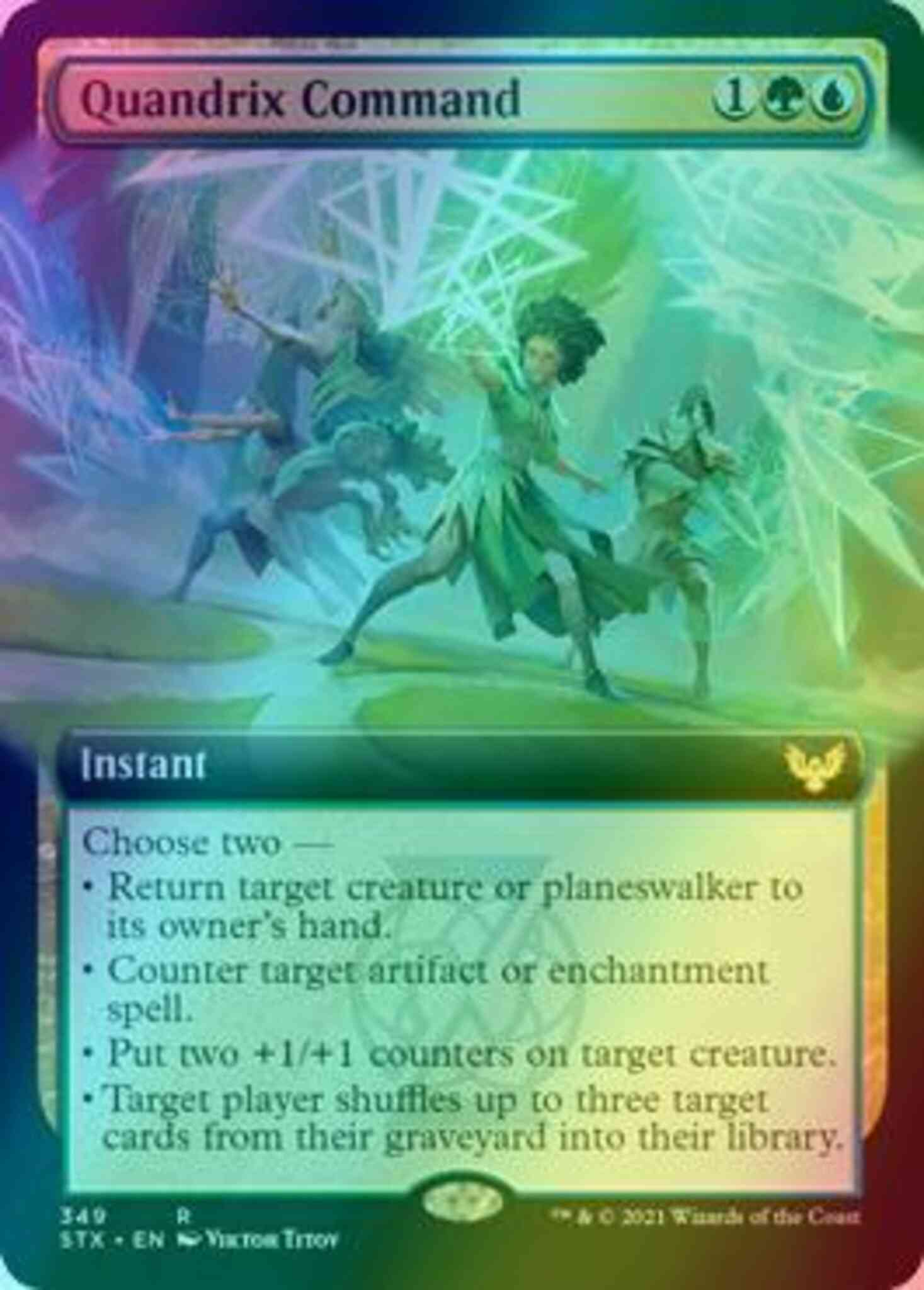 quandrix mtg cards Quandrix Command [349] [Extended Art] [Strixhaven: School of Mages] [Foil]  – Face to Face Games