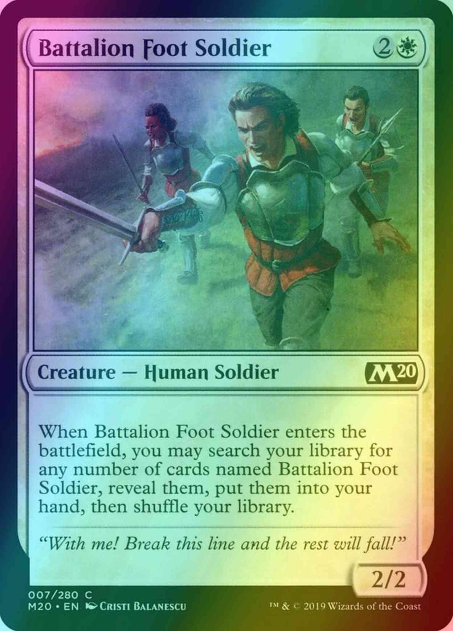 Battalion Foot Soldier [7] [Core Set 2020] [Foil]  Face to Face Games