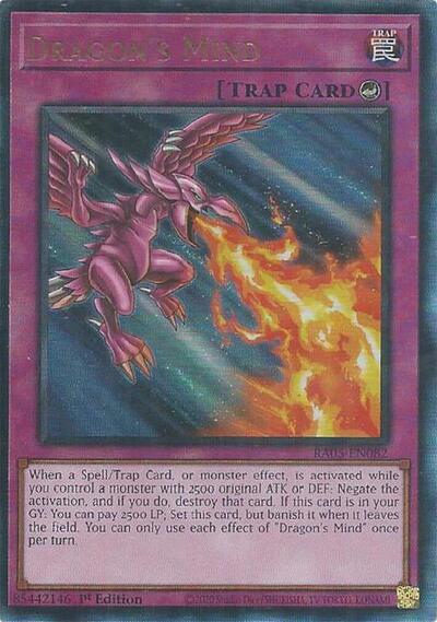 Dragon's Mind - RA05-EN082 - Ultimate Rare - 1st Edition