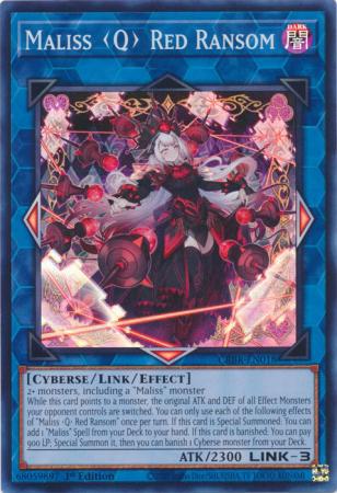 Maliss <Q> Red Ransom - CRBR-EN018 - Super Rare - 1st Edition